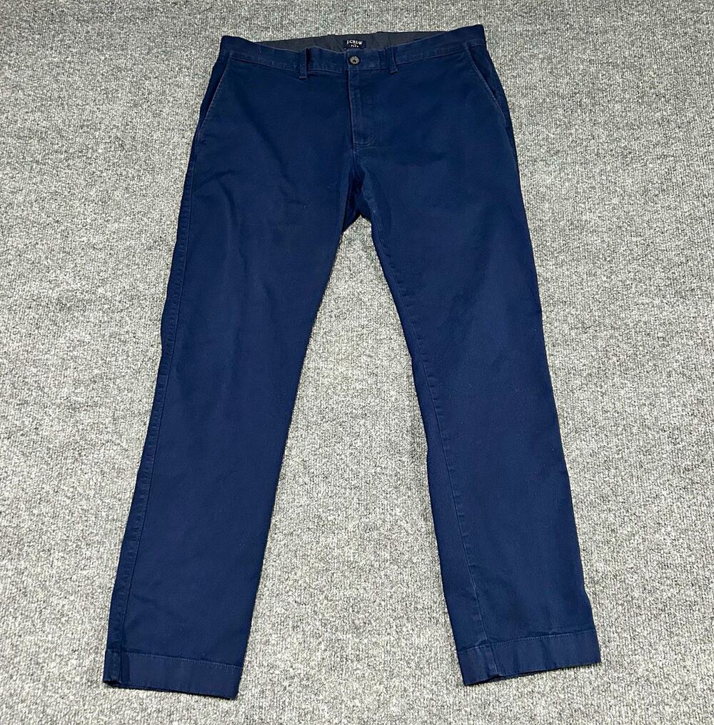J.Crew Flex Stretch Slim Fit Blue Twill Chino Pants Flat Front Men’s 33"